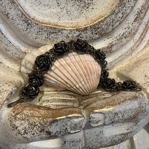 Vintage Bronze Rose Bracelet